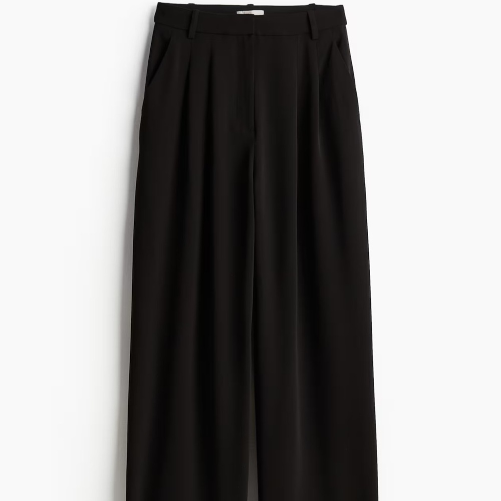 H&M Black Wide-Leg Women's Pants